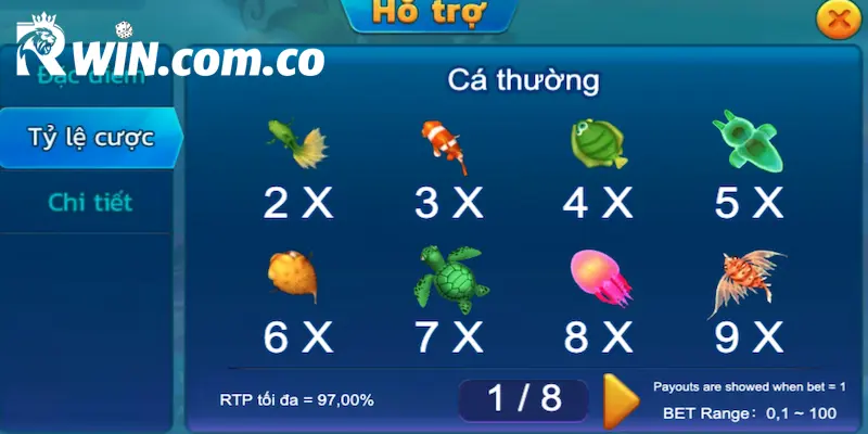 Game Nổ Cá Đến Rồi có tỷ lệ trả thưởng cao