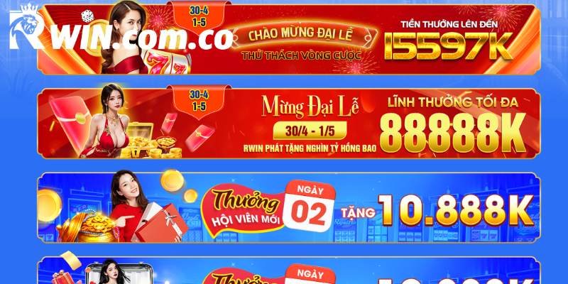 Hội viên nên tham gia sự kiện khuyến mãi RWIN nổi bật nào?