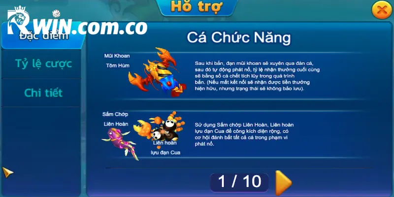 Nhiều loài sinh vật trong game Nổ Cá Đến Rồi